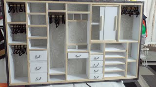 Como hacer Closet para muñecas barbie ♥DIY walk-in closet for barbie dolls