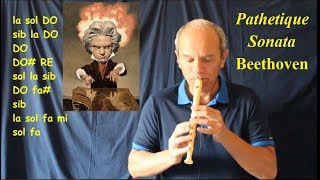 Video thumbnail of ""Pathetique" Sonata di Beethoven (da vibrare molto il suono) FACILISSIMA"