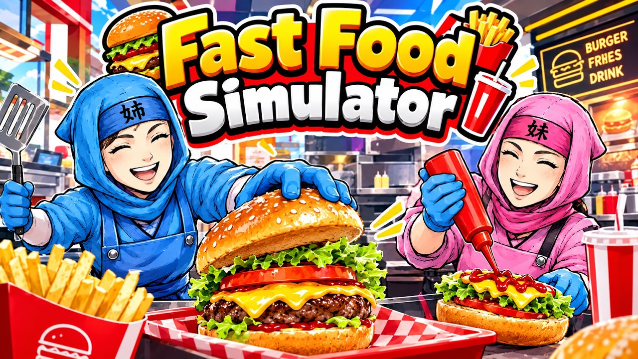 【ゲーム実況】初YOUTUBEＬＩＶＥ　ハンバーガー作るぞ～Fast Food Simulator