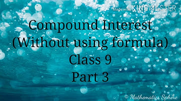 Compound Interest | Class 9 | ICSE | Without using formula | Part 3