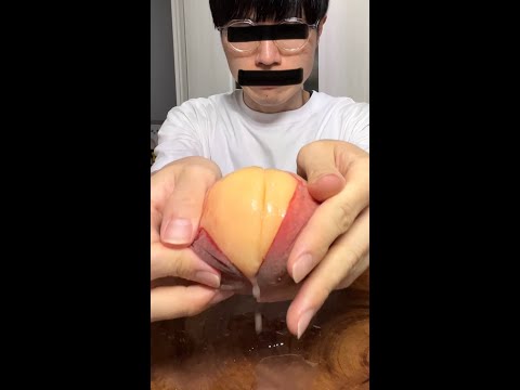 ASMR EAT PEACHES  🍑 #shorts