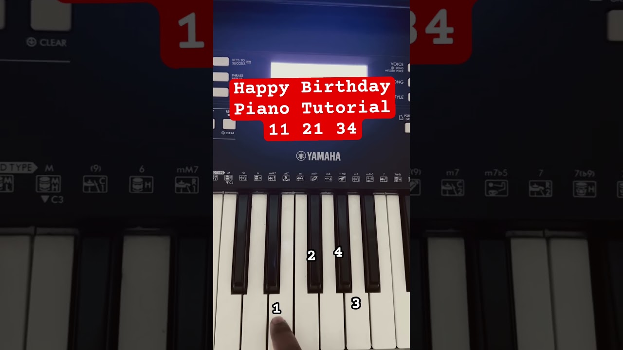 Happy Birthday 🎂 | Easy Piano Tutorial for Beginners | Shorts | Play Music For Beginner