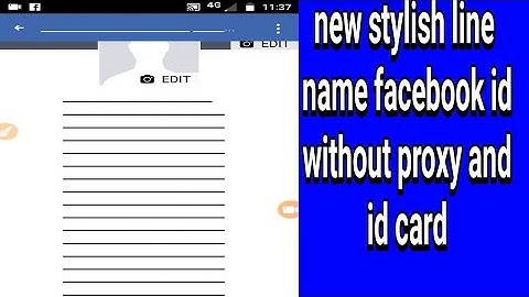 Facebook New Stylish Blank Line Name Id Without Proxy And Id Card
