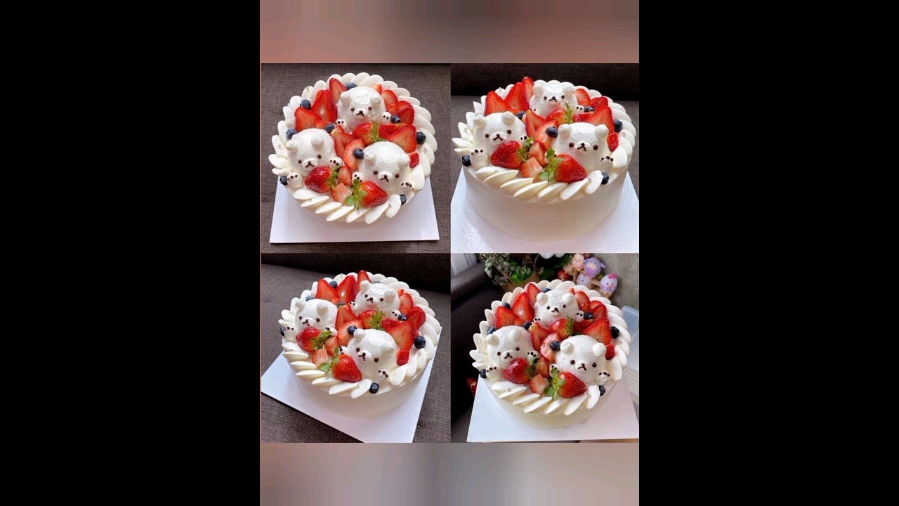 Beautiful and elegant korean cake designe idea 