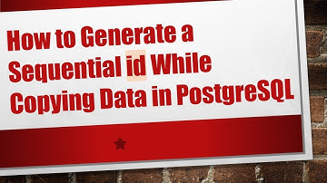 How to Generate a Sequential id While Copying Data in PostgreSQL