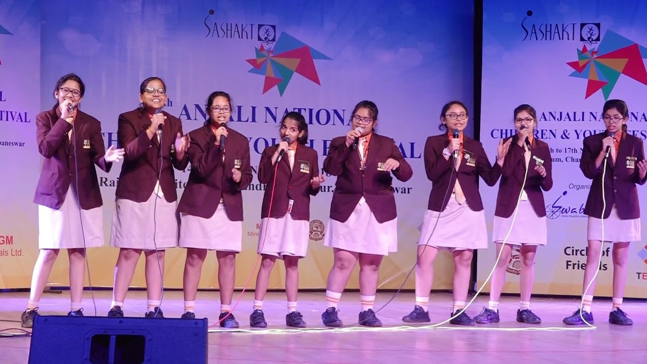 Sai International School in Group song competition at Anjali 2018