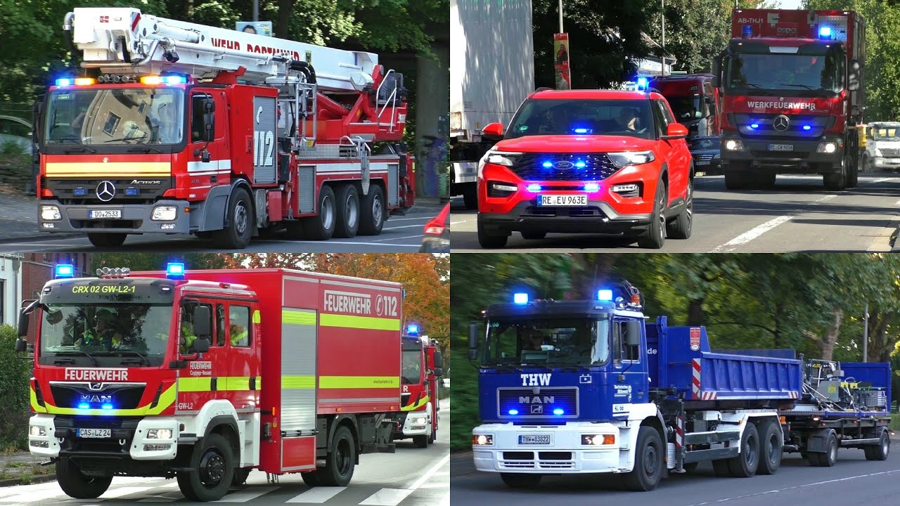 [GROẞBRÄNDE & GEFAHRGUT-ALARM mit ATF!] CASTROP-RAUXEL | Einsatzfahrten zu mehreren GROẞEINSÄTZEN