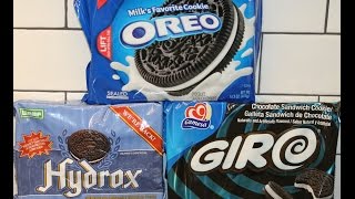 Chocolate Sandwich Cookie Blind Taste Test: Hydrox vs Oreo vs Giro