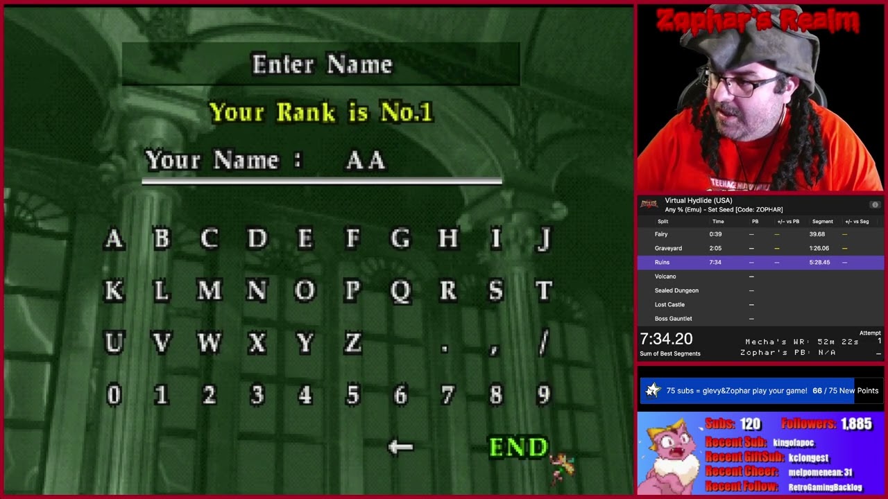Virtual Hydlide Speedrun: Any % Emu, Set Seed, 