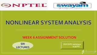 🔥💥100%💥🔥💥WEEK 6 NONLINEAR SYSTEM ANALYSIS SOLUTION💥