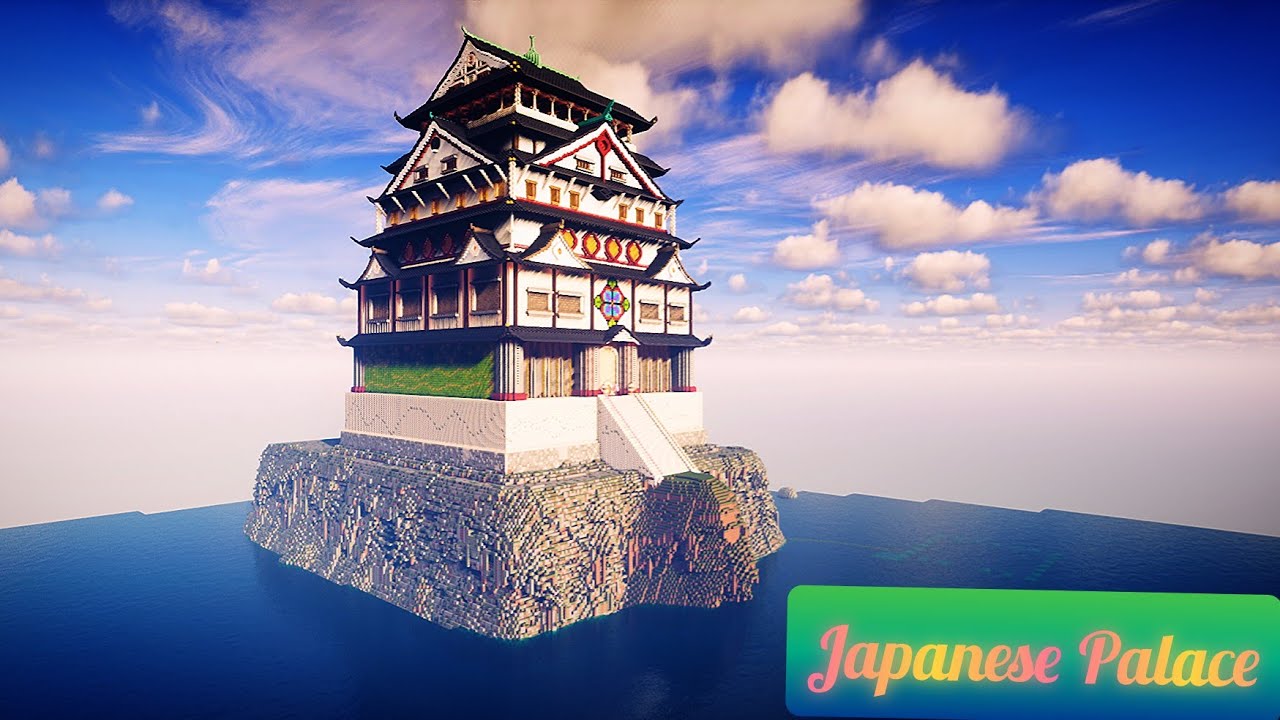 Minecraft Timelapse | Japanese Palace around the ocean - YouTube