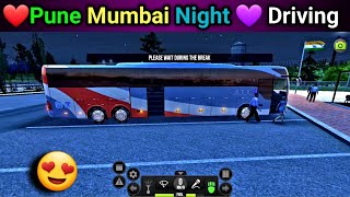 PUNE TO MUMBAI 💜 Soft Bus Driving | bus simulator ultimate | screenshot 4