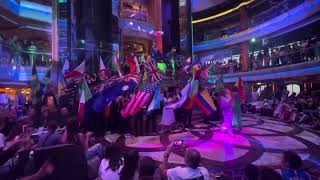 Royal Caribbean Rhapsody of the Seas flag show 2023