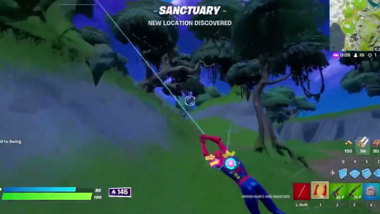 Fortnite Spider-Man Mythic Web Shooters Gameplay!