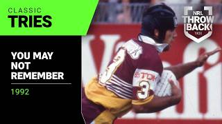 Classic tries from 1992 you probably don't remember | NRL Throwback | Renouf, Lamb, Blake &amp; more.