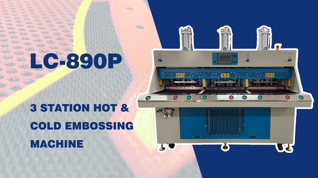 LC-890P 3 Station Hot & Cold Embossing Machine - YouTube