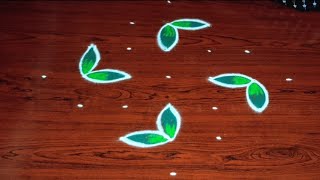Simple rangoli design || how to draw rangoli || By Rashwika Creations || screenshot 4