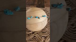 Turquoise Gemstone Jute Tieback | Tiny Tot Prop Shop | Newborn Photo Props #newbornphotography