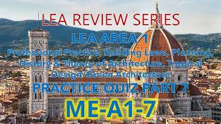 Architecture Review Quiz - LEA AREA 1 Random Questions Part 7