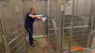 It is important to deep clean dog kennels between residents. for dogs
who are there a longer stay, periodically. watch the video, then...