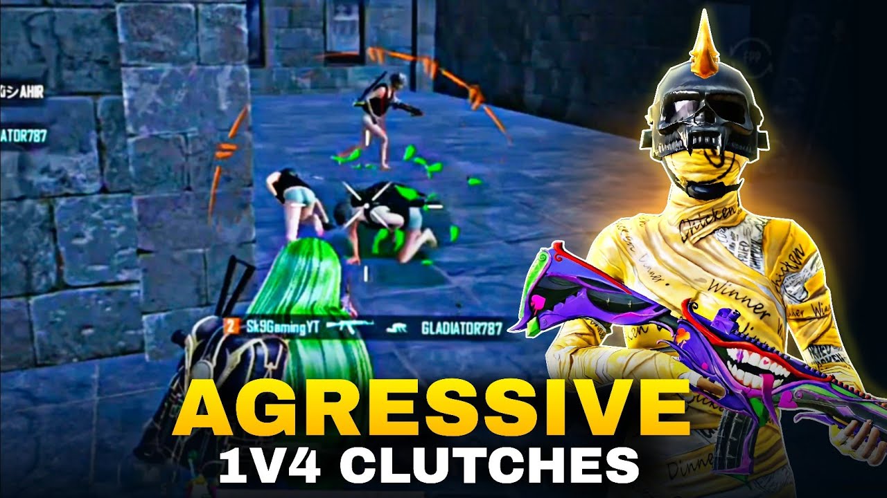 Aggressive 1vs4 Clutches | Fastest 2 Finger Player | Bgmi - YouTube