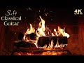  soft classical guitar music fireplace 