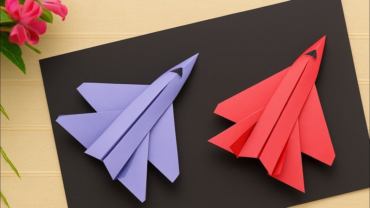 Origami paper jet plane making | Easy paper jet plane | Easy craft ideas | Paper craft ideas |