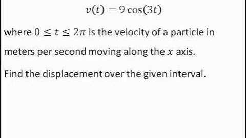 Velocity and Net Change 6.1.8