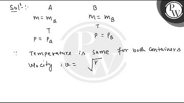 Two containers A and B contain molecular gas at same temperature wi...