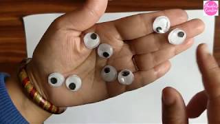 How To Make Googly Eyes in 4 Ways at Home |  DIY Crafts Tutorial | Shweta's Creation