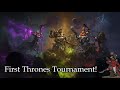 The first tournament on thrones of decay