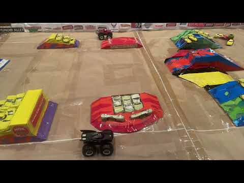 Batman vs Avenger: Monster Jam World Finals 12 Stop Motion Reenactment