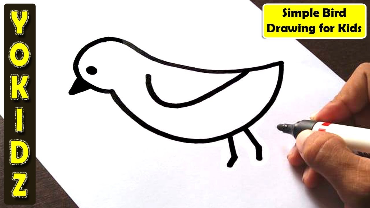 Simple bird. Симпл птичка. Simple рисунок. A Bird drawing for Kids easy. Simple drawing the Birds for Kids.