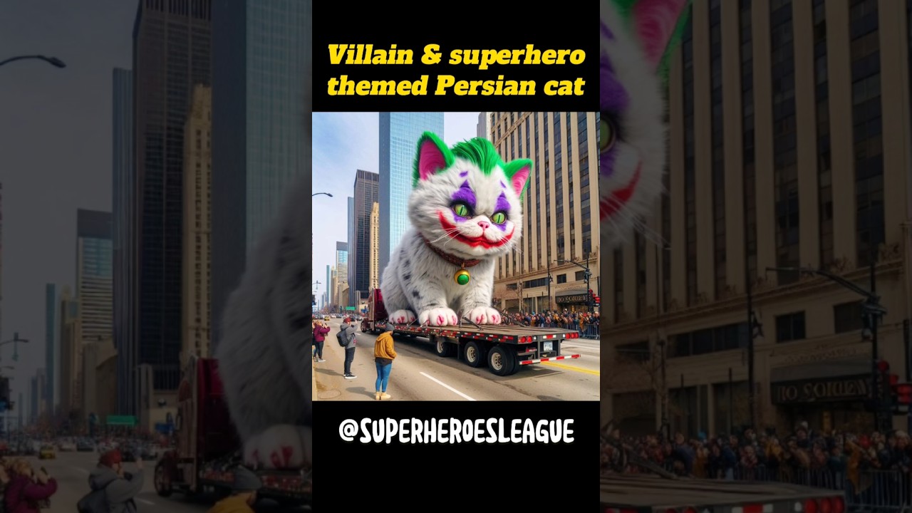 Villain & superhero themed Persian cat 💥  Avengers Marvel Character 