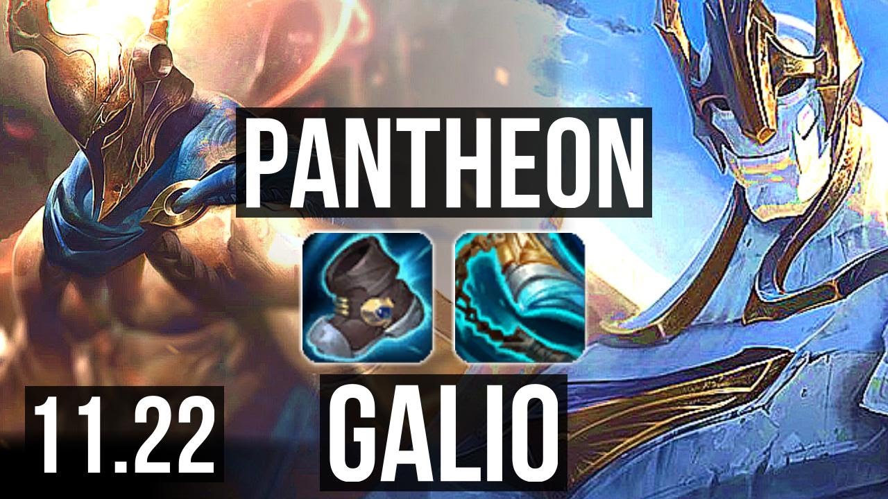 PANTHEON vs GALIO (MID) | 4/1/5, Rank 8 Panth | KR Grandmaster | 11.22