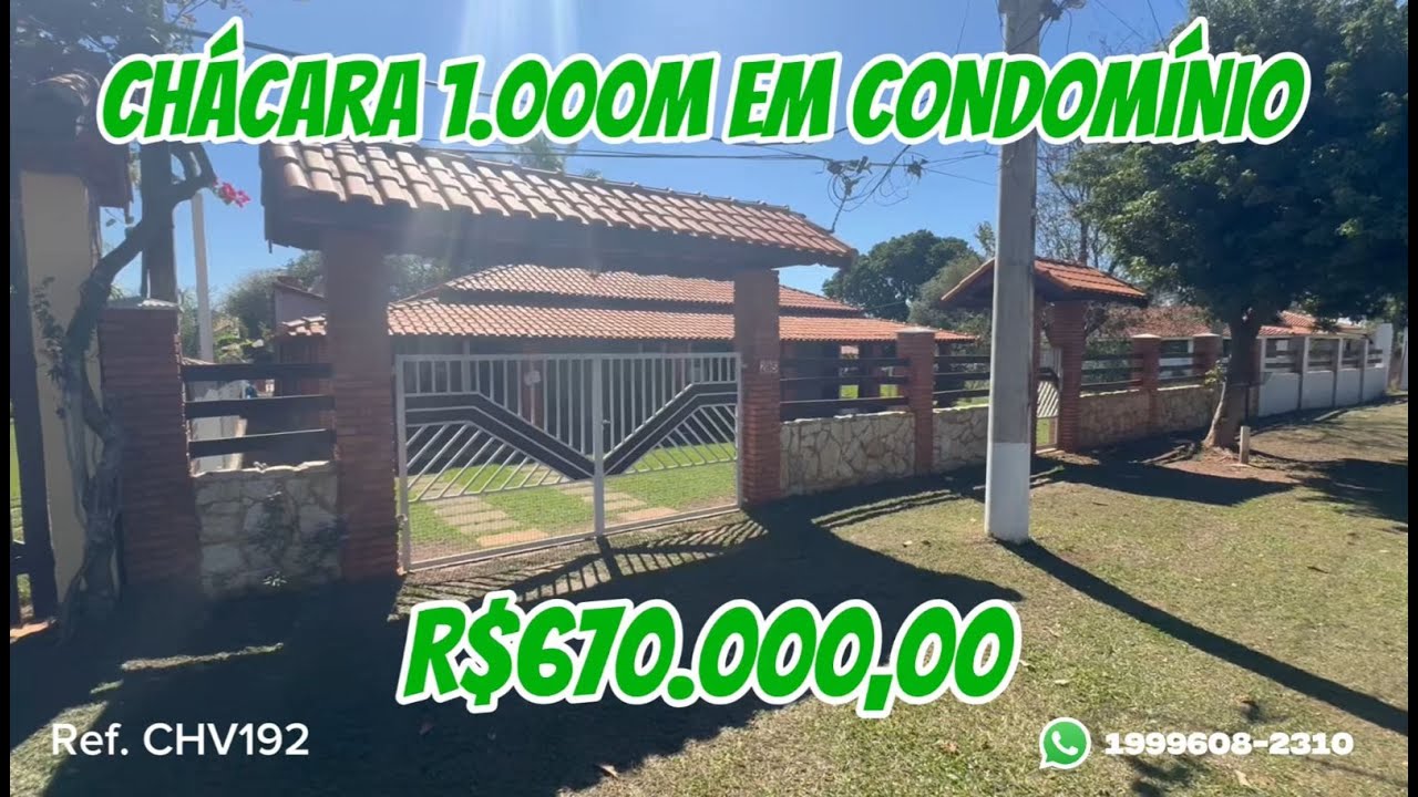 CHÁCARA EM CONDOMÍNIO COM PISCINA E POMAR