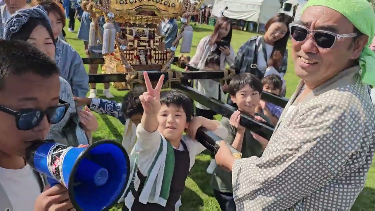 令和６年10月１２日 NEW WORLD 匝瑳　砂原囃子連　子供　神輿　