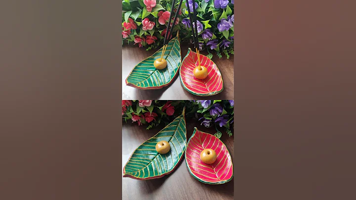 DIY Clay Agarbatti Holder 🍂 #shorts #shortsfeed #diy #clay #art #craft #clayart #clayminiature