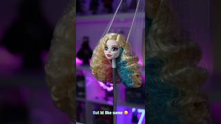 Giving enid monster high doll from Wednesday longer hair #shorts