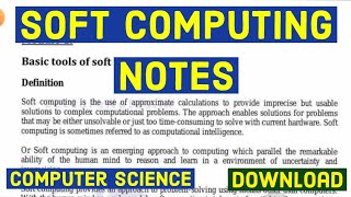 Soft Computing Notes Download PDF for B.tech / BSC /Msc /BCA / MCA screenshot 2