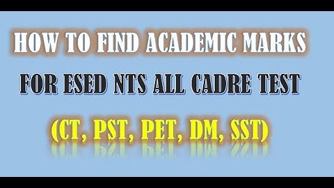 Aggregate/Merit calculation for KPK All Cadre NTS Test