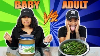 ADULT VS BABY FOOD CHALLENGE!