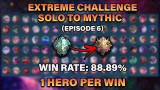 Solo To Mythic: One Hero Per Win - High WR (Ep. 6) | MLBB