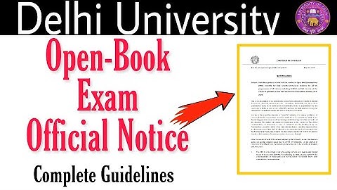 DU Open-Book Exam Guidelines ||Delhi University Notice ||Semester Exam 2020 || CLUSTERcareer