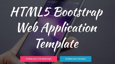 Bootstrap Web Application Template - Free HTML Website Templates