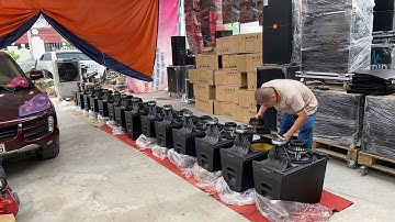 Dài như đoàn tàu , Line array 30 neo cánh chim 2 tầng coil 100 nhôm dẹt về hàng vội lên đường ngay