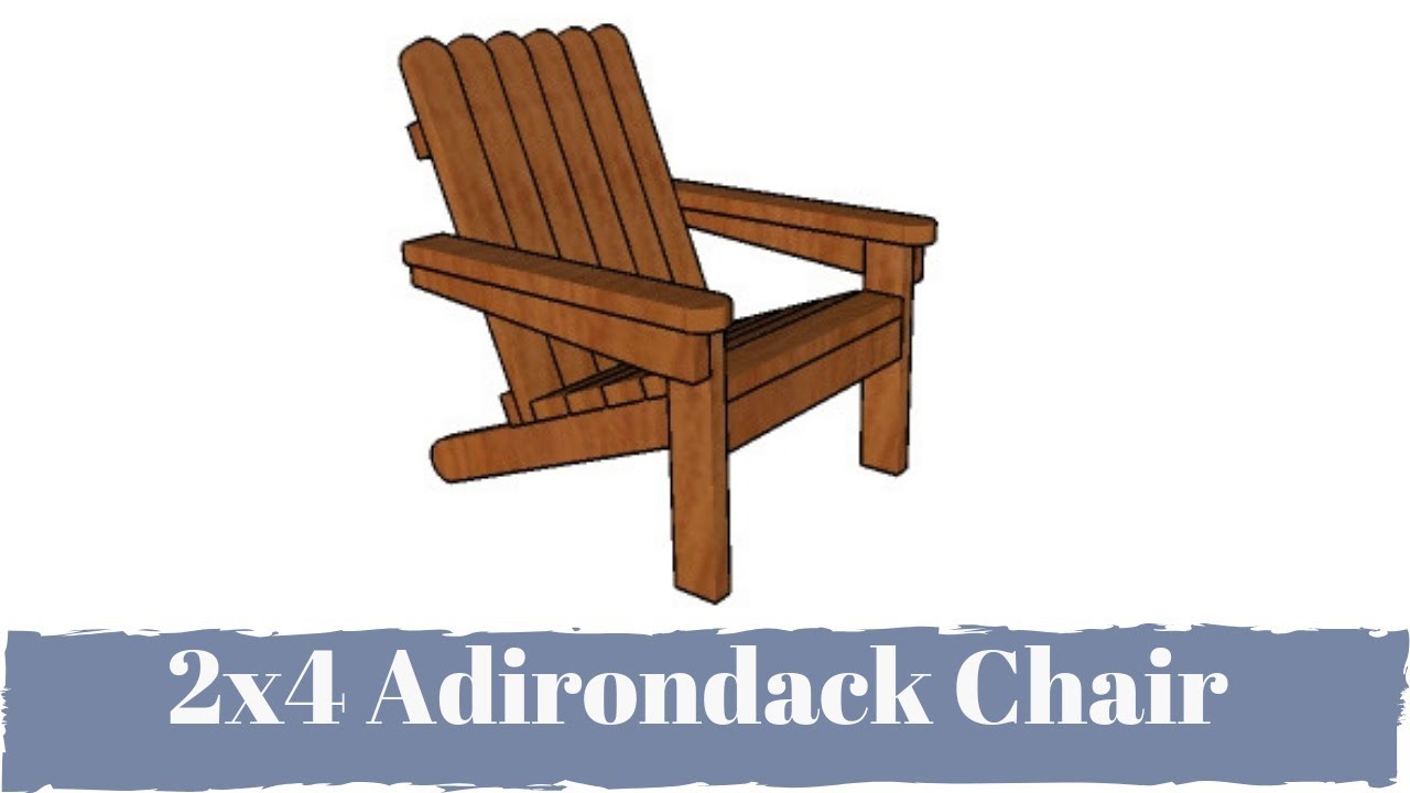 How to Build an Adirondack Chair from 2x4s Plans - YouTube