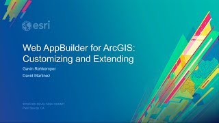 Web AppBuilder for ArcGIS: Customizing and Extending