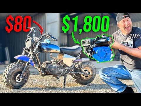 We Bought an $80 Mini Bike SIGHT UNSEEN from a Shipping Container + Turned It into an Enduro Racer!