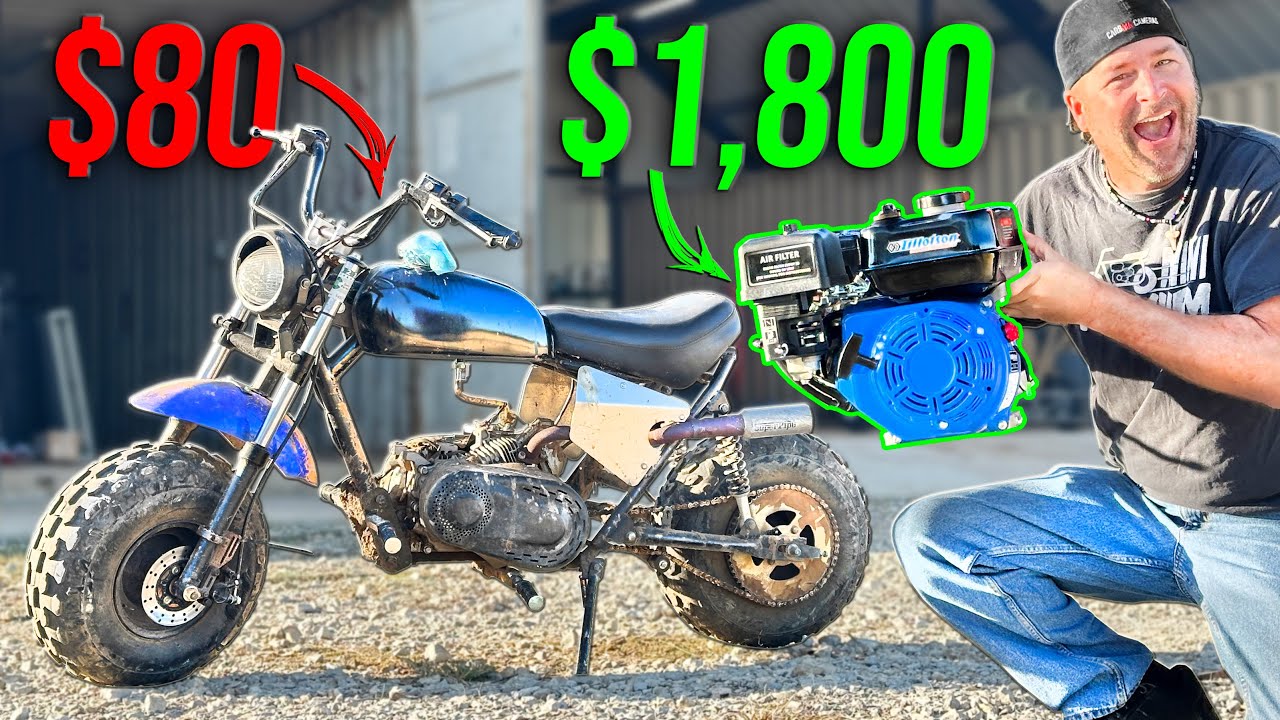 We Bought an $80 Mini Bike SIGHT UNSEEN from a Shipping Container + Turned It into an Enduro Racer!